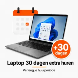 30 dagen EXTRA huur van een laptop