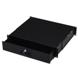Digitus 19" Uitschuifbare Rack lade met slot 2U zwart