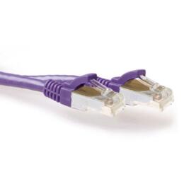 ACT paarse CAT6A SFTP netwerkkabel 3 meter