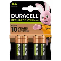 Duracell oplaadbare AA batterijen 4 stuks 2500mAh