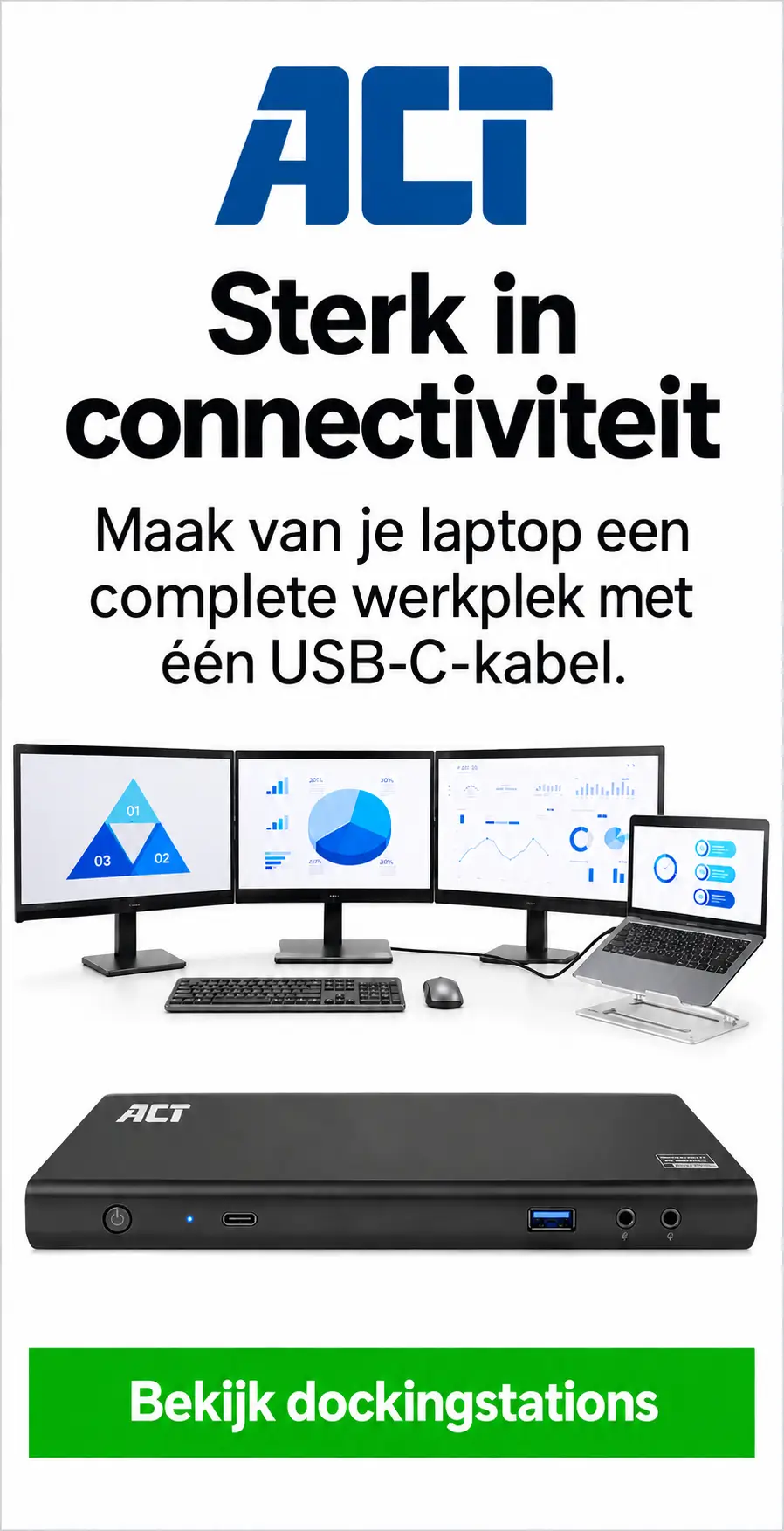 ACT dockingstations voor je laptop