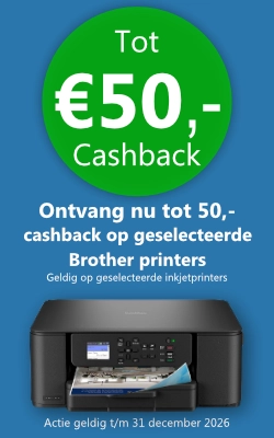 Brother printer aanbieding: nu tot 50,- cashback