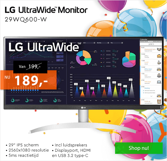 LG monitor aanbieding