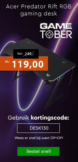 acer gaming desk kortingscode DESK130
