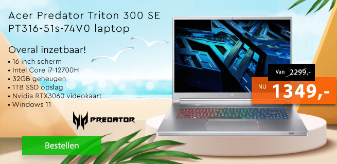 Acer Predator laptop aanbieding