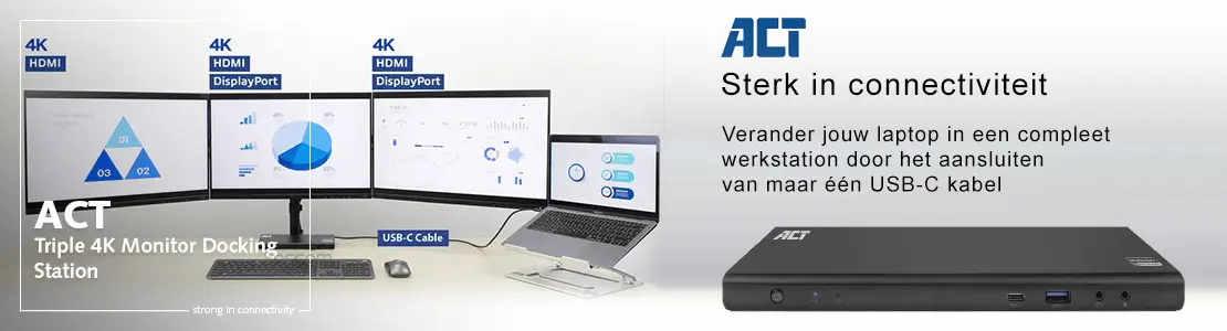 Bekijk ACT docking stations voor laptops